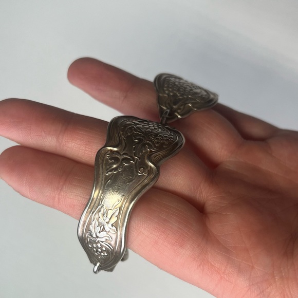 Sterling silver .925 magnetic closure cuff bracelet small wrists. - Picture 5 of 11